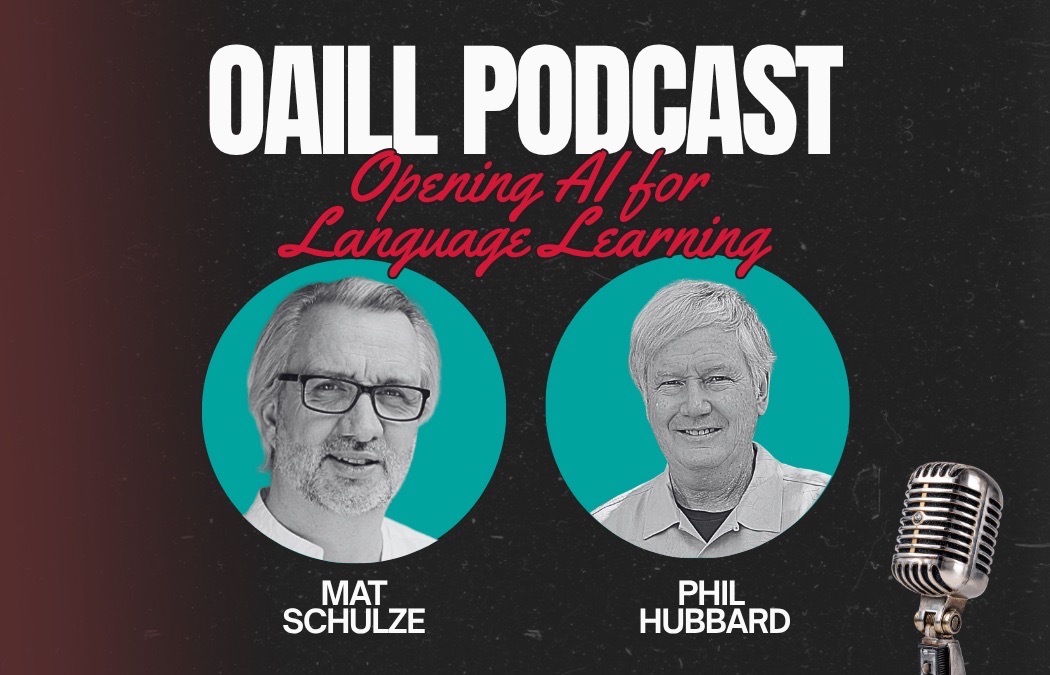 Photos of Mat Schulze and Phil Hubbard alongside a microphone graphic and the text “OAILL Podcast.”